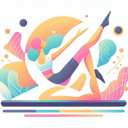 Abstract colorful background with woman shoe. Vector illustration for your design.のイラスト素材