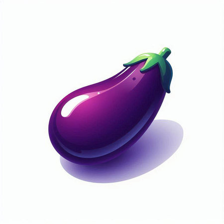 Eggplant on a white background. Vector illustration. Eps 10のイラスト素材