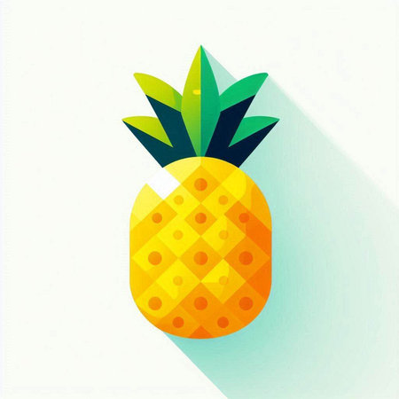 Pineapple on a white background. Vector illustration. Eps 10のイラスト素材