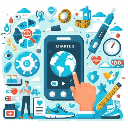 Flat design modern vector illustration concept of distance learning, online education.のイラスト素材