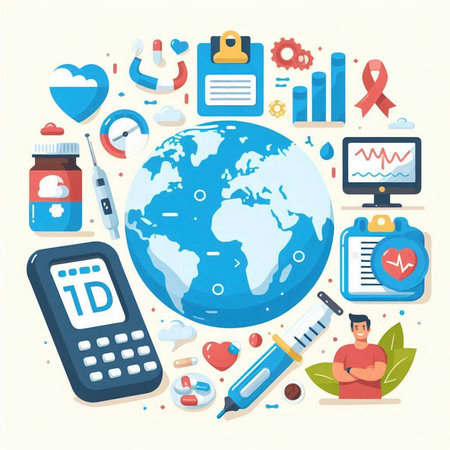 Vector illustration of World Health Day concept. World Health Day. World Health Day.のイラスト素材