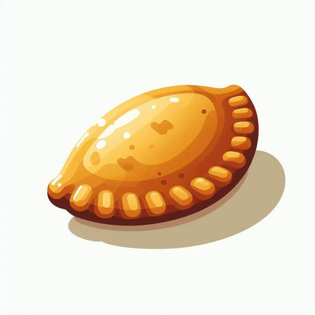 Illustration of a cookie on a white background. Vector illustration.のイラスト素材