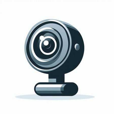 Webcam icon on white background. Vector illustration. Eps 10.のイラスト素材