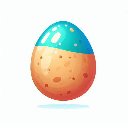 Colorful Easter egg isolated on a white background. Vector illustration.のイラスト素材