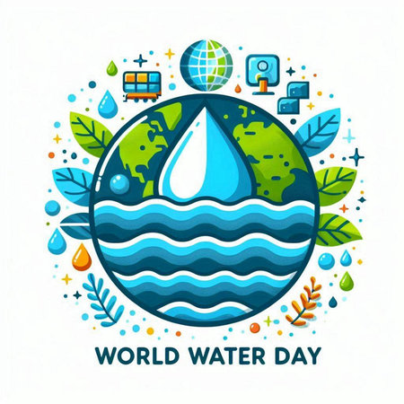 World Water Day concept. Vector illustration of World Water Day banner.のイラスト素材