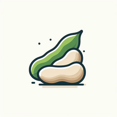 pea vector icon, organic food, healthy food, veggie foodのイラスト素材