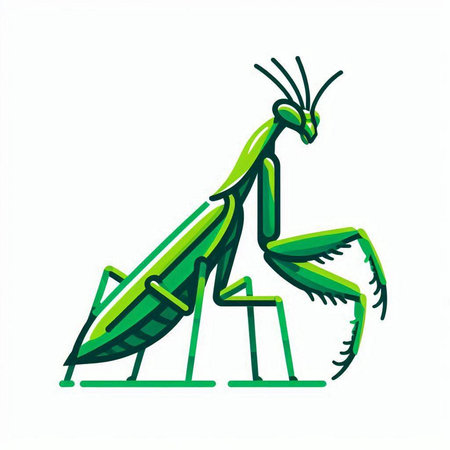 Praying mantis, Praying mantis, vector illustrationのイラスト素材