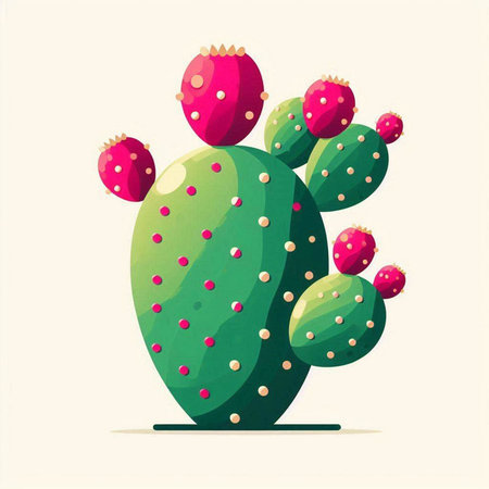 Cactus vector illustration. Cactus isolated on a white background.のイラスト素材