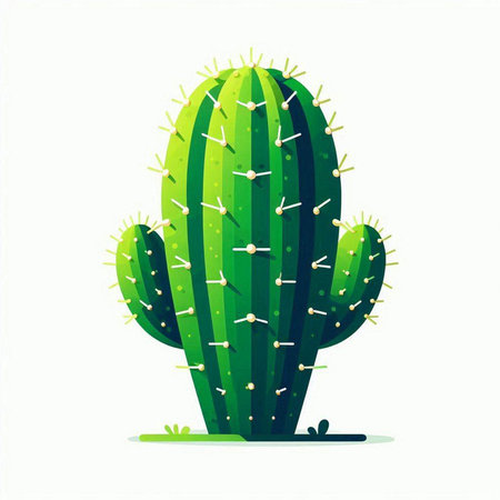 Cactus isolated on white background. Vector illustration. Eps 10.のイラスト素材