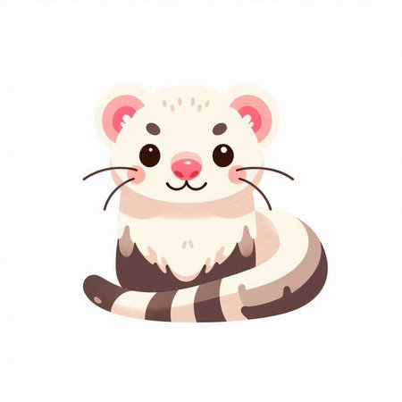 Cute baby tiger. Cute cartoon animal. Vector illustration.のイラスト素材