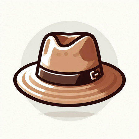 Illustration of a cowboy hat on a white background. Vector illustrationのイラスト素材