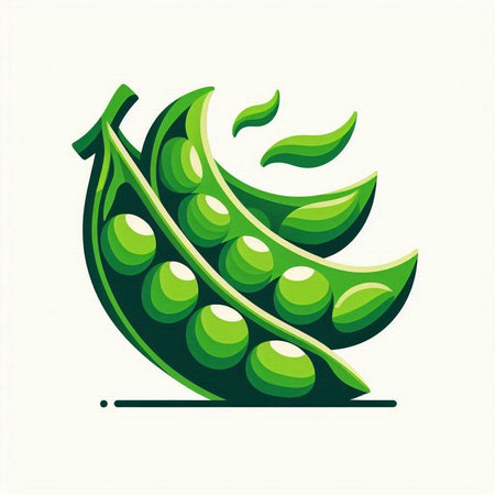 peas design over white background. vector illustration. green peas iconのイラスト素材