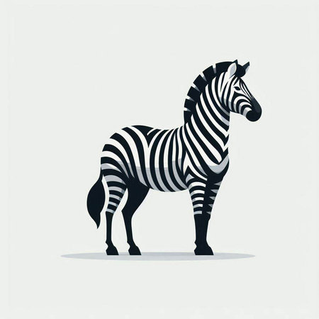 Zebra isolated on white background. Vector illustration. Eps 10.のイラスト素材