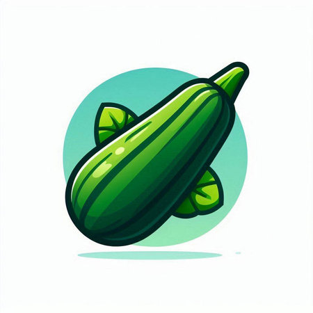 Zucchini vector icon. Vegetable icon. Vector illustration.のイラスト素材