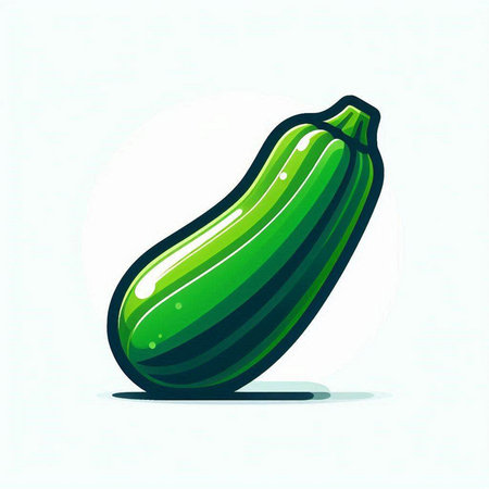Zucchini isolated on white background. Vector illustration. Eps 10.のイラスト素材