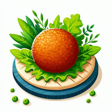 Illustration of a fresh juicy orange on a wooden board with green leavesのイラスト素材