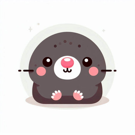 Cute cartoon hedgehog. Cute animal. Vector illustration.のイラスト素材