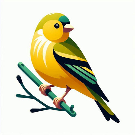 Illustration of a cute bird on a white background. Vector illustration.のイラスト素材