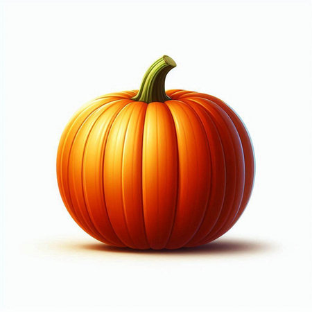 Pumpkin isolated on white background. 3d render illustration.のイラスト素材
