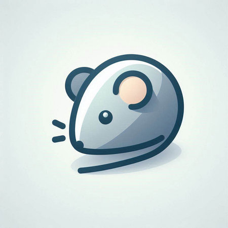 Cute mouse, web icon. Vector illustration. Eps 10.のイラスト素材
