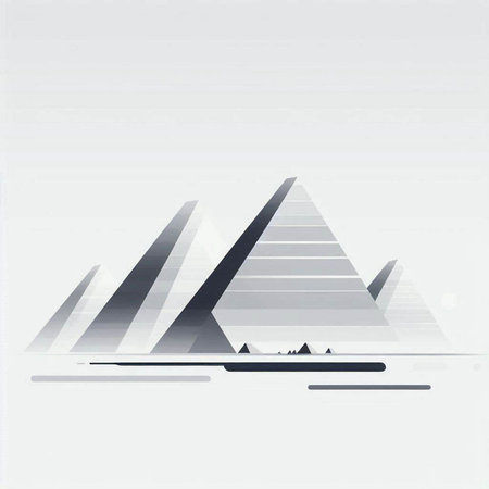 Egyptian pyramids, vector eps10 illustration, eps10のイラスト素材
