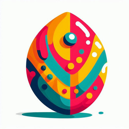 abstract colorful geometric sphere on a white background. Vector illustration.のイラスト素材