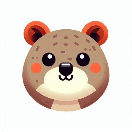 Cute cartoon bear. Vector illustration isolated on a white background.のイラスト素材