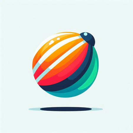 Multicolored sphere. Vector illustration. Flat design. Isolated on white background.のイラスト素材
