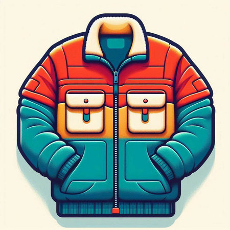 Winter jacket icon. Cartoon illustration of winter jacket icon for web designのイラスト素材