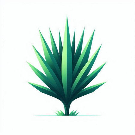 green plant on a white background, vector illustration, eps10のイラスト素材