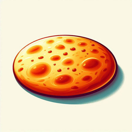 Illustration of an orange piece of cheese on a white background.のイラスト素材