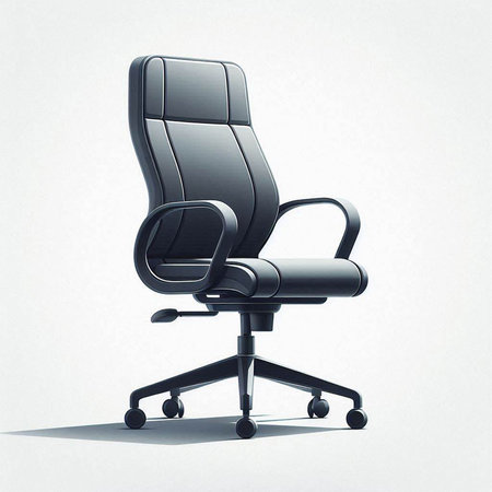 Office chair on a white background. 3d rendering. Computer digital drawing.のイラスト素材