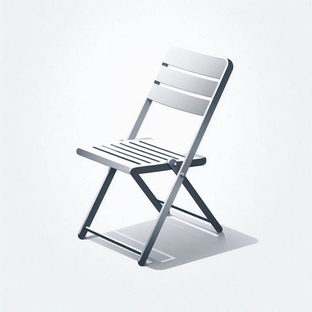 3d illustration of chair on a light background. 3d renderingのイラスト素材