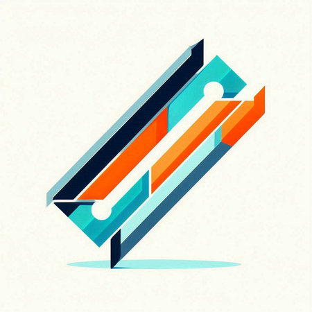 Abstract geometric 3d design element. Vector illustration. Eps 10.のイラスト素材