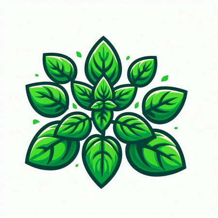 Green leaf icon isolated on white background. Vector illustration. Eps 10.のイラスト素材