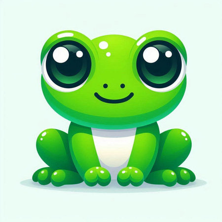 Cute cartoon frog on a light background. Vector illustration. Eps 10のイラスト素材
