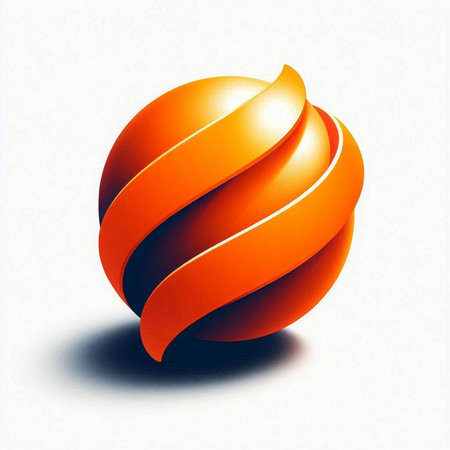 Abstract 3D sphere with shadow on white background. Vector illustration.のイラスト素材