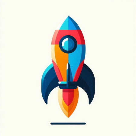 Rocket launch vector icon. Start up business concept. Vector illustration.のイラスト素材