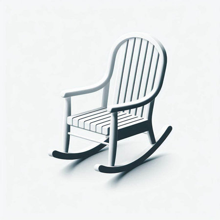 Rocking chair on a white background. Vector illustration. Eps 10.のイラスト素材