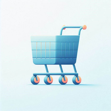 Shopping cart on a white background. Vector illustration. Eps 10.のイラスト素材