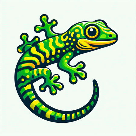 Lizard on a white background. Vector illustration for your design.のイラスト素材