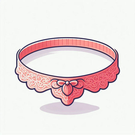 Hand drawn doodle illustration of a female bracelet on a white backgroundのイラスト素材