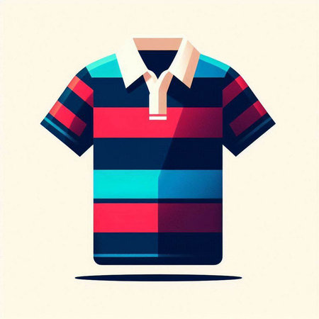 Colorful polo shirt. Vector illustration. Colorful polo shirt.のイラスト素材