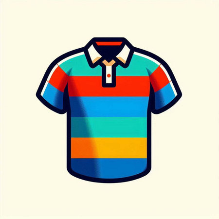 Colorful t-shirt on a white background. Vector illustration.のイラスト素材