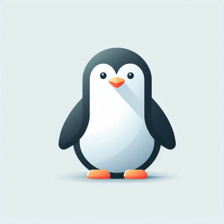 Cute penguin vector illustration. Cute cartoon penguin.のイラスト素材