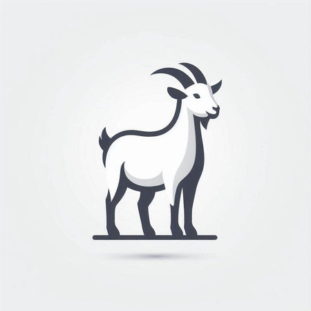 Goat icon. Goat symbol. Farm animal. Vector illustration.のイラスト素材