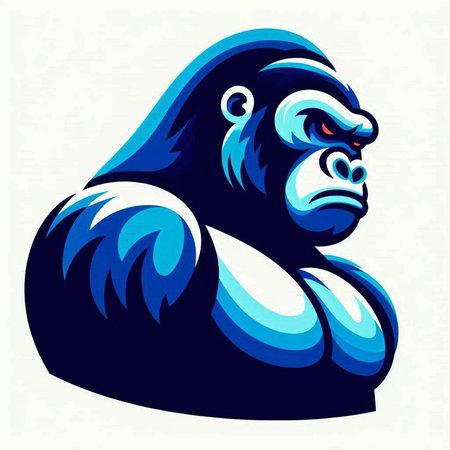 Gorilla. Vector illustration, eps 10, no transparencyのイラスト素材
