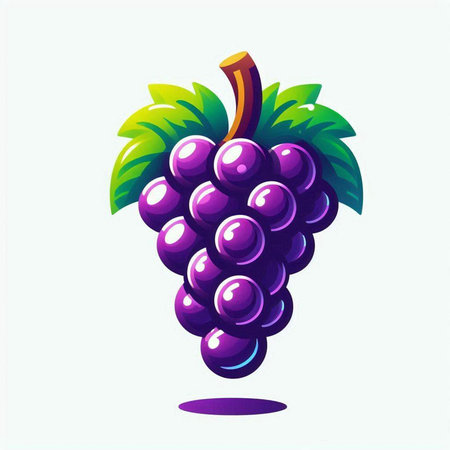 Grapes vector illustration. Isolated on a white background.のイラスト素材