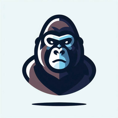 Gorilla. Vector illustration of a gorilla in a flat style.のイラスト素材