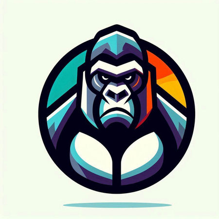 Gorilla head mascot. Vector illustration of gorilla head mascot.のイラスト素材